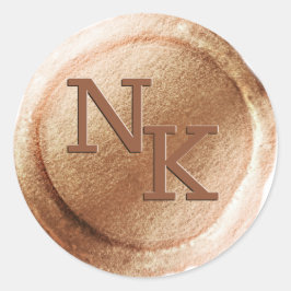 Koper Folie Wax Seal Initiaal Envelop Sticker