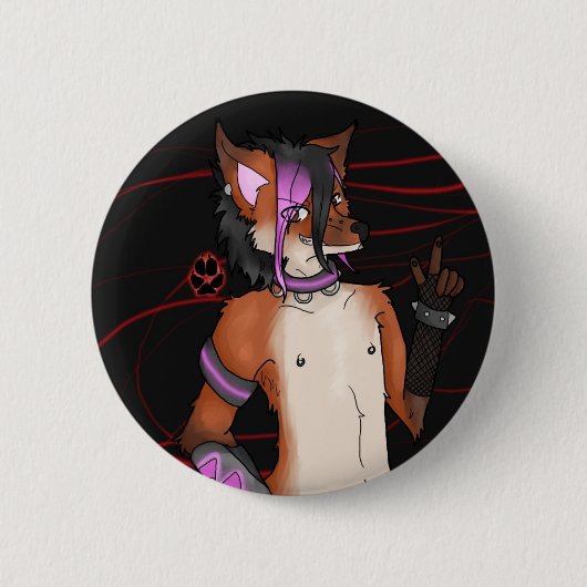 Koper Fox Ronde Button 5,7 Cm (Voorkant)