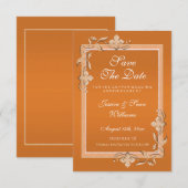 Koper Gem en Glitter 7th Wedding Jubileum Save The Date (Voorkant / Achterkant)