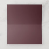 Koper Geometric Burgundy Blue Elegant Wedding Plaatskaartje (Binnenkant ongevouwen)