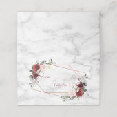 Koper Geometric Burgundy Marble Plaatskaartje (Buitenkant ongevouwen)