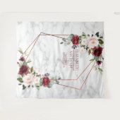 Koper Geometric Burgundy Marble Wandkleed (Voorkant (horizontaal))