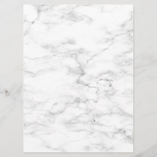 Koper Geometric Marble White Floral Wedding Menu (Achterkant)