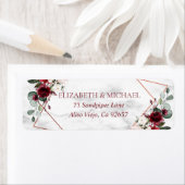 Koper Geometrisch Bourgogne Marmer Retouradres Etiket (Insitu)