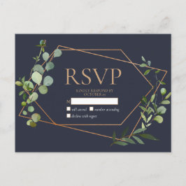 Koper Geometrisch Eucalyptus Blauw Geen Menu RSVP