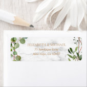 Koper Geometrisch Eucalyptus Marmer Retouradres Etiket (Insitu)