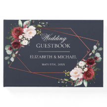 Koper Geometrische Bourgondische Marine Elegante b