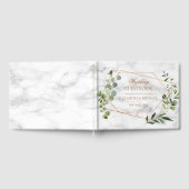 Koper Geometrische Eucalyptus Marble Elegant Weddi Gastenboek (Volledig)