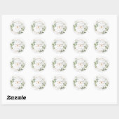 Koper Geometrische Eucalyptus Marble Elegant Weddi Ronde Sticker (Vel)