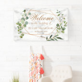 Koper Geometrische Eucalyptus Marble Elegant Weddi Spandoek (Insitu)