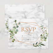 Koper Geometrische Eucalyptus Marmer Geen Menu RSV (Voorkant / Achterkant)