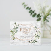 Koper Geometrische Eucalyptus Marmer Geen Menu RSV (Staand voorkant)