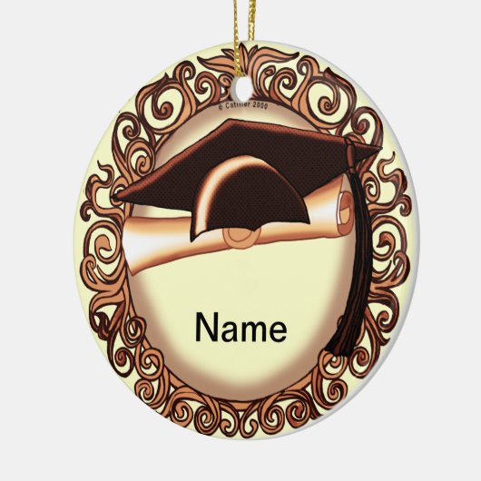 Koper Geslaagd Cap custom ornament (Links)