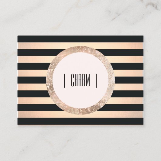 Koper Gestreept 20 Stempel Schoonheidssalon Klantenkaartje (Achterkant)