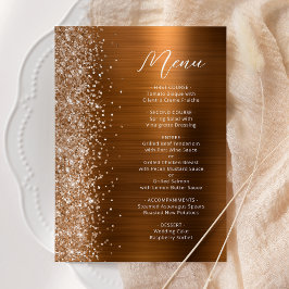 Koper Glam Glitter Script Bruiloft Menu