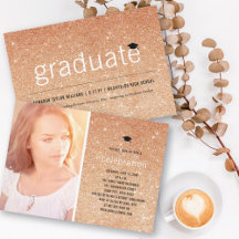 Koper Glitter Afstudeerders Eenvoudig Afstudeerfee