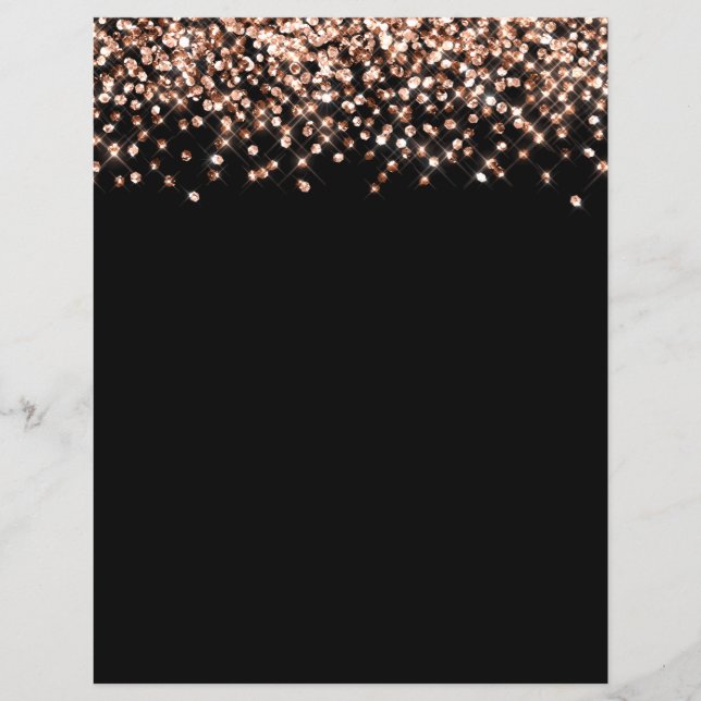 Koper Glitter Confetti Scrapbook Papier (Voorkant)