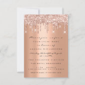 Koper Glitter Drips Roos Gold Bridal Sweet 16th Kaart (Voorkant)