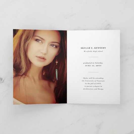 Koper Glitter Monogram Letter S Modern Foto Afstud Aankondiging (Binnen)