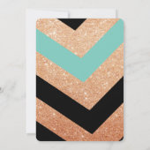 Koper Glitter Pineapple Birthday Party nodigt uit Kaart (Achterkant)