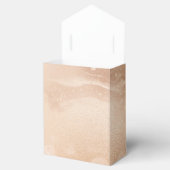 Koper Glitter Rain op Blush Copper Metal Marble Bedankdoosjes (Geopend)