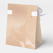 Koper Glitter Rain op Blush Copper Metal Marble Bedankdoosjes (Achterkant)