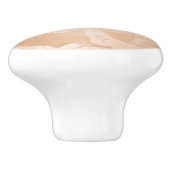 Koper Glitter Rain op Blush Copper Metal Marble Keramische Knop (Zijkant)