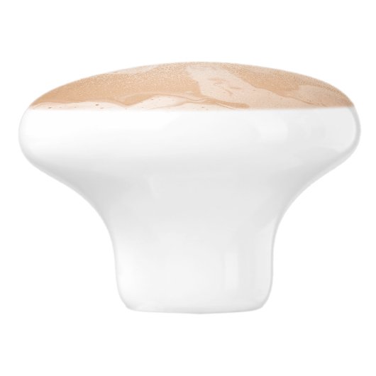 Koper Glitter Rain op Blush Copper Metal Marble Keramische Knop (Zijkant)