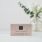 Koper Glitter Sparkles Moderne Chic Profile Card Visitekaartje (Staand voorkant)