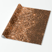 Koper Glitter Wrapping Papier (Uitgerold)