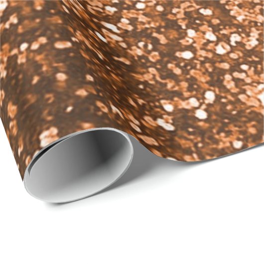 Koper Glitter Wrapping Papier (Rol Hoek)