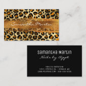 Koper Gold Foil Leopard Bruske Visitekaartje (Voorkant / Achterkant)