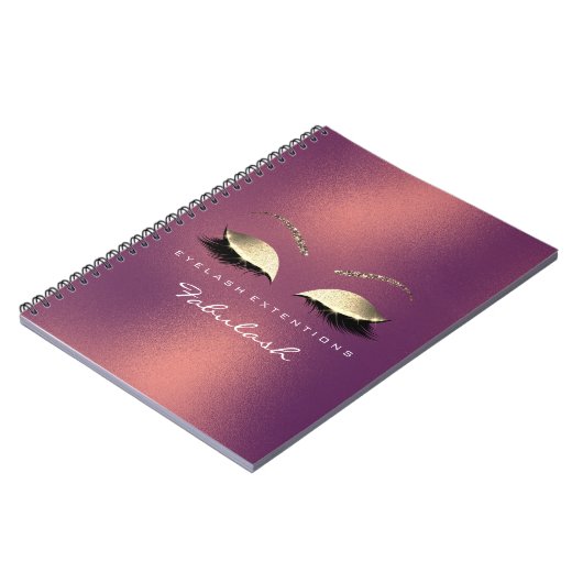 Koper Gold Glitter Eyes Makeup Beauty Luxury Notitieboek (Linkerzijde)