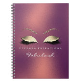 Koper Gold Glitter Eyes Makeup Beauty Luxury Notitieboek (Voorkant)