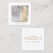 Koper Goud Abstract Sieraden Designer Vierkante Visitekaartje (Voorkant / Achterkant)