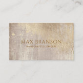 Koper Goud Abstract Sieraden Designer Visitekaartje (Voorkant)