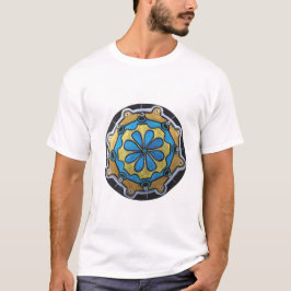 Koper Goud en Blauw Mandala T-shirt