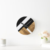 Koper Goud Geometrisch Chique Zwart Wit Ronde Klok (Huis)