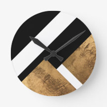 Koper Goud Geometrisch Chique Zwart Wit