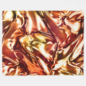 Koper Goud Golvende Metallic Look Fleece Deken (Voorkant (Horizontaal))
