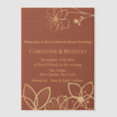 Koper & Goud Rehearsal  Vellum Uitnodigingen (Voorkant)