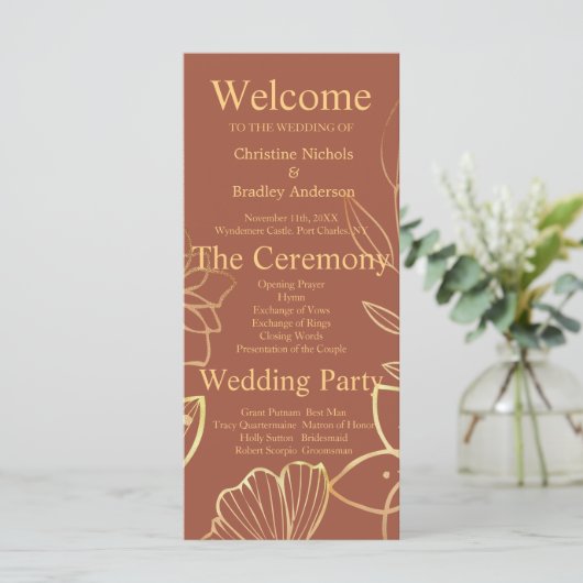 Koper & Goud Trouwprogramma (Staand voorkant)