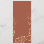 Koper & Goud Wedding Menu (Achterkant)