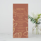 Koper & Goud Wedding Menu (Staand voorkant)