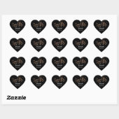 Koper Goud Zoet 16e Wit Hart Naam Datum Sticker (Vel)