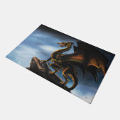 Koper Goud Zwart Draak Deurmat (Schuin)