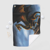Koper Goud Zwart Draak Golfhanddoek (Insitu)