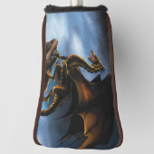 Koper Goud Zwart Draak Golfheadcover (Draai 90)
