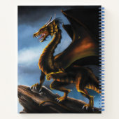 Koper Goud Zwart Draak Notitieboek (Achterkant)