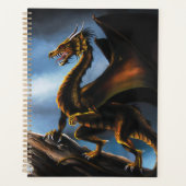 Koper Goud Zwart Draak Planner (Voorkant)
